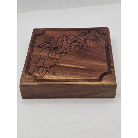 Two Crazy Dogs Cedar 4" x 4" Magnolia Carved Block Set of 3 - Picture 12 of 16